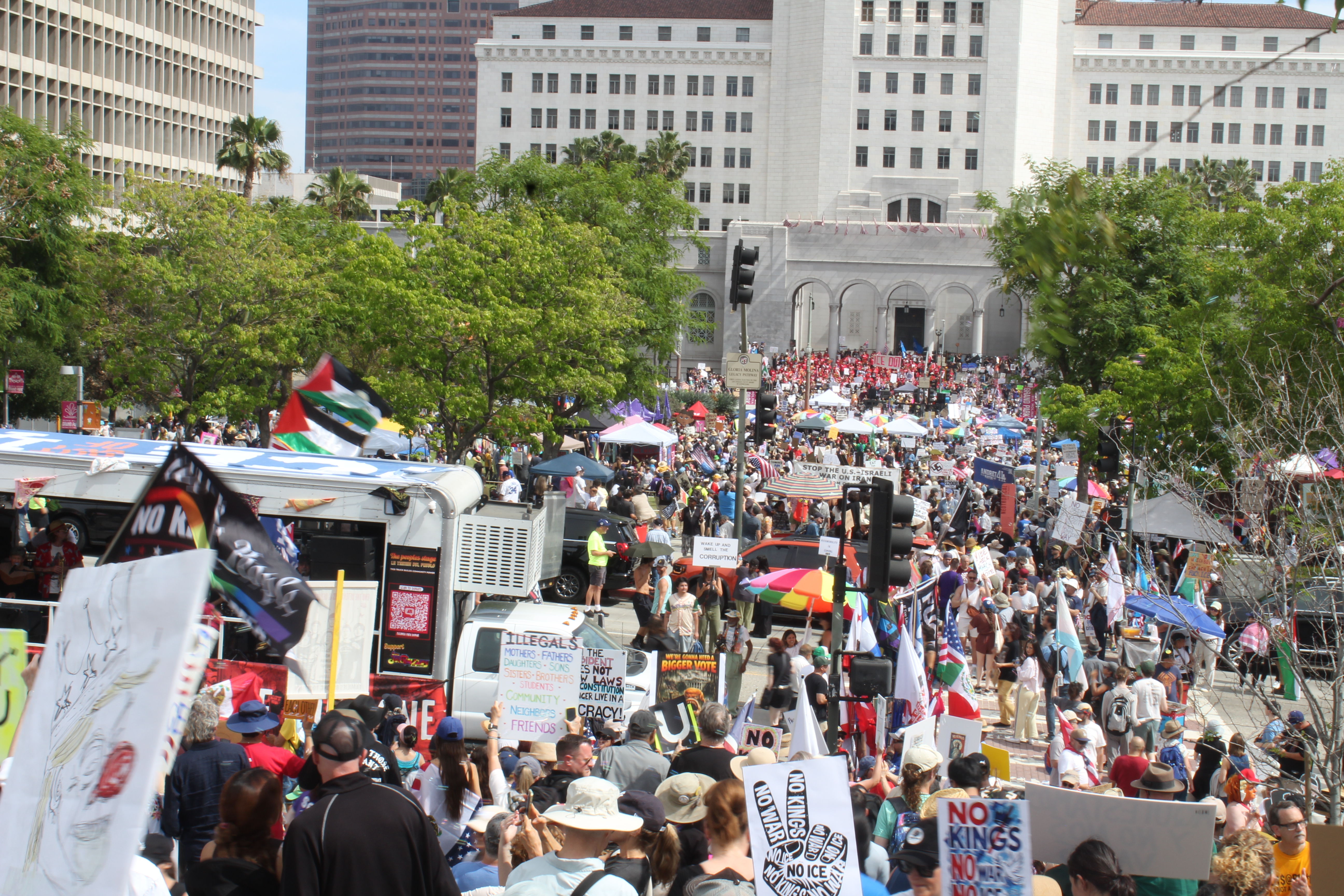 Thousands took to the streets in Los Angeles as part of a nationwide protest against Trump-era policies, but the turnout raised deeper questions about visibility, safety and how Black communities engage politically.